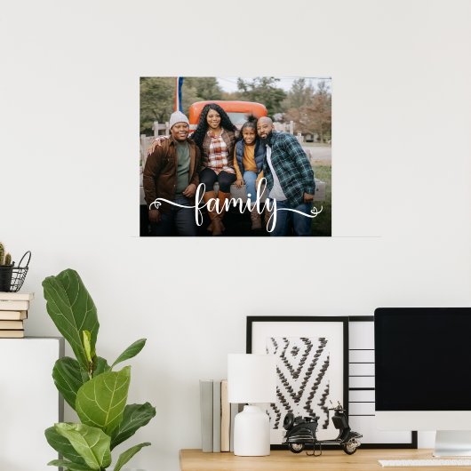 ファミリースクリプト写真 ポスター (ホームオフィス)