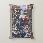 ファミリースクリプト文字オーバーレイ可愛い写真 アクセントクッション (正面(垂直))