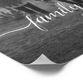 ファミリースクリプトB&Wフォトポスター ポスター (角)