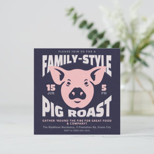 ファミリースタイルの豚の丸焼き 招待状 (スタンド正面)