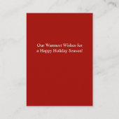 ファミリースノーウィークリスマスウィンドウフォトカード エンクロージャーカード (裏面)