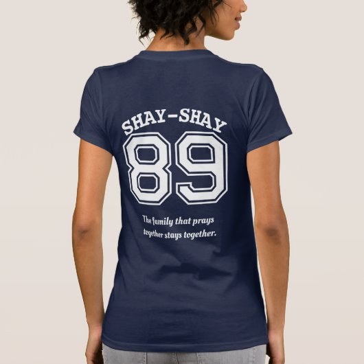 ファミリースポーツ番号/名前チームジャージーの種類 Tシャツ (裏面)