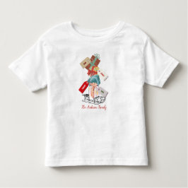 ファミリースレッジ ホリデー ユニーク ヴィンテージ クリスマス トドラーTシャツ