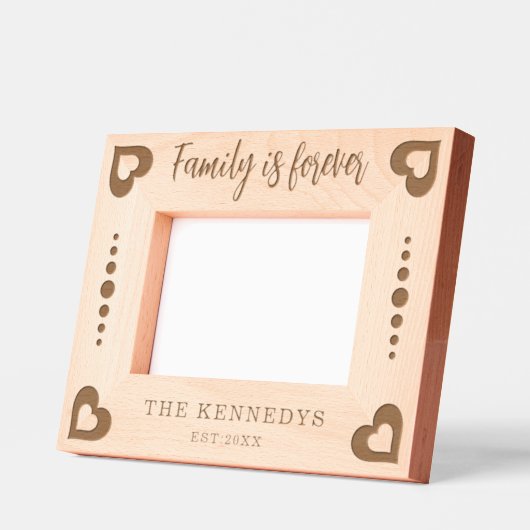 ファミリーズフォーエバー引用文ファミリー名 レーザー彫刻フレーム (左)