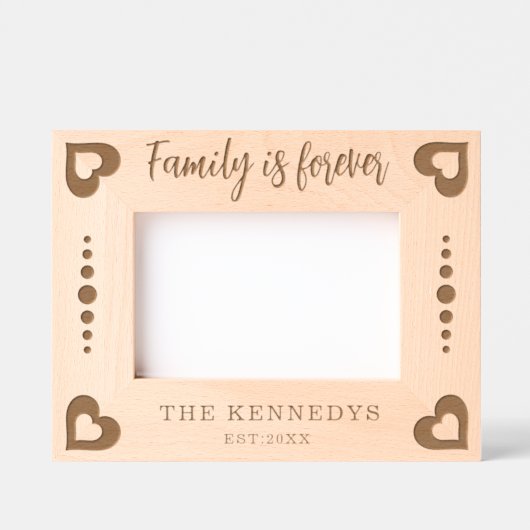 ファミリーズフォーエバー引用文ファミリー名 レーザー彫刻フレーム (正面)