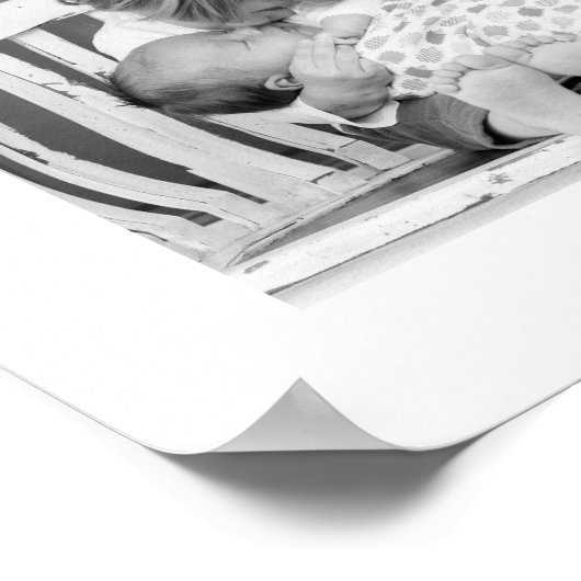 ファミリータイポグラフィアート赤いハートInstagram写真 ポスター (角)