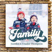 ファミリータイポグラフィレトロテンプレート フォトプリント