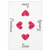 ファミリータイム大切ピンクハート テーブルクロス (正面)