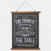 ファミリーダイニングメモリーズシャルボードサインタペストリー 吊り下げ型タペストリー (正面)