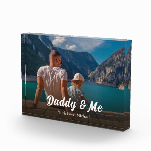 ファミリーダディ&ミー引用文シンプル フォトブロック (右)