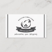 ファミリーチキンファーム卵QRコードビジネスカード 名刺 (正面)