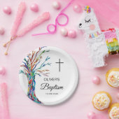 ファミリーツパーソナライズされたリーバプテスマ《キリスト教》洗礼式や命名式 ペーパープレート (パーティー)