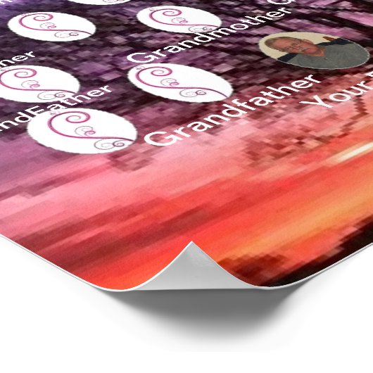 ファミリーツリーすべての写真と名前を追加! ポスター (角)