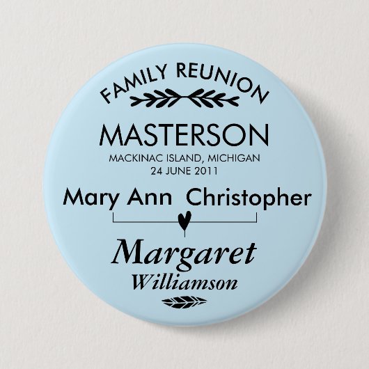 ファミリーツリーつながり懇親会ボタン 缶バッジ (正面)