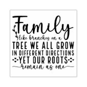 ファミリーツリーのタイポグラフィ ラバースタンプ (インプリント)