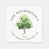 ファミリーツリーのテーマ |ファミリ懇親会 スタンダードカクテルナプキン (正面)