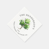 ファミリーツリーのテーマ |ファミリ懇親会 スタンダードカクテルナプキン (角)