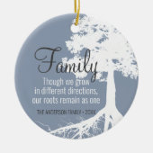 ファミリーツリーのルーツ写真パーソナライズされた セラミックオーナメント (正面)