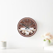 ファミリーツリーの姓 ラウンド壁時計 (ホーム)