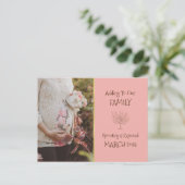 ファミリーツリーの追加 | 妊娠の発表 ポストカード (スタンド正面)