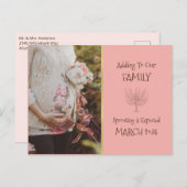 ファミリーツリーの追加 | 妊娠の発表 ポストカード (正面/裏面)