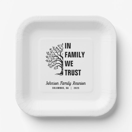 ファミリーツリーインファミリーワートトラスト懇親会 ペーパープレート (正面)