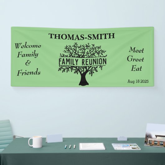 ファミリーツリーウェルカム懇親会選択カラーバナー 横断幕 (トレードショー)