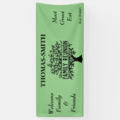 ファミリーツリーウェルカム懇親会選択カラーバナー 横断幕 (縦)