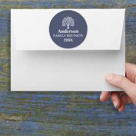 ファミリーツリーカスタマイズ可能なファミリー懇親会 ラウンドシール