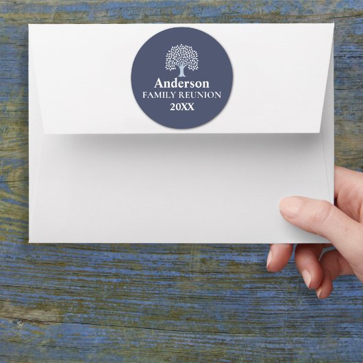 ファミリーツリーカスタマイズ可能なファミリー懇親会 ラウンドシール