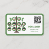 ファミリーツリーカスタムのQRコード 名刺 (正面)