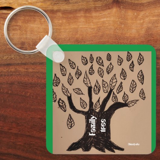 ファミリーツリーキーチェーン キーホルダー (正面)