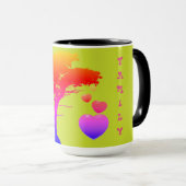 ファミリーツリーシルエットフォトヴィンテージ マグカップ (正面右)