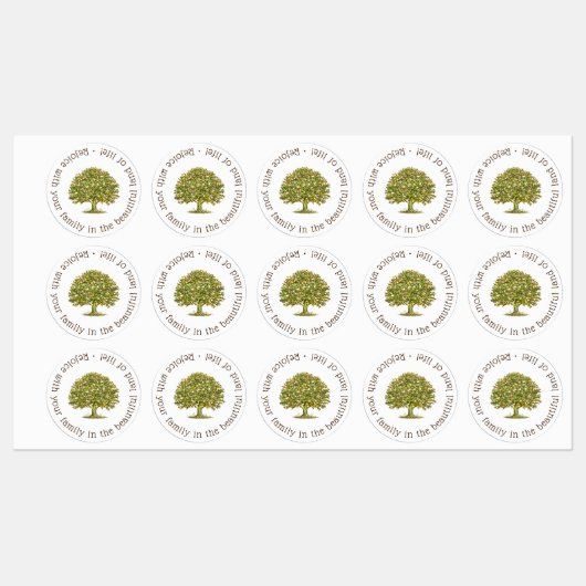 ファミリーツリージュエリー母の日ギフト、家族の引用文 ラベル (シート)