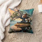 ファミリーツリーハウス&サーフィンマウス クッション (ブランケット)