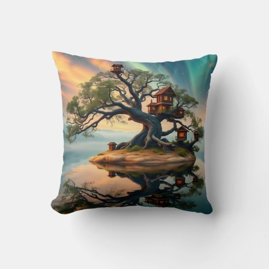 ファミリーツリーハウス&サーフィンマウス クッション (正面)