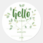 ファミリーツリーハローマイネーム ラウンドシール (正面)