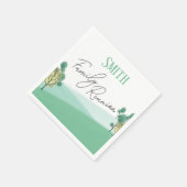 ファミリーツリーバーベキューピクニックファミリー懇親会 スタンダードカクテルナプキン (角)