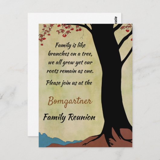 ファミリーツリーファミリー懇親会はがき ポストカード (正面/裏面)