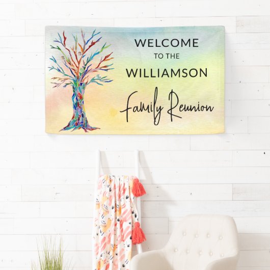 ファミリーツリーファミリー懇親会へようこそ 横断幕 (インサイチュ)