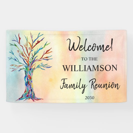 ファミリーツリーファミリー懇親会ウェルカムバナー 横断幕 (横)