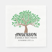 ファミリーツリーファミリー懇親会グ葉リーン スタンダードランチョンナプキン (正面)