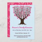ファミリーツリーファミリー懇親会パーティの招待状 招待状 (正面/裏面)