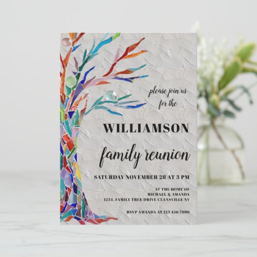 ファミリーツリーファミリー懇親会パーティの招待状 招待状 (スタンド正面)