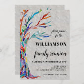 ファミリーツリーファミリー懇親会パーティの招待状 招待状 (正面/裏面)