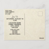 ファミリーツリーファミリー懇親会ブラックモダンスケッチ ポストカード (裏面)