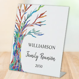 ファミリーツリーファミリー懇親会ペデスタルサイン 台座サイン