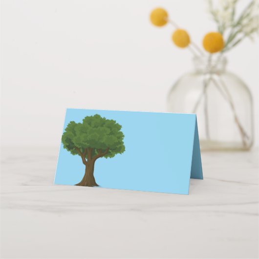 ファミリーツリーファミリー懇親会ホワイト文字名 プレイスカード (裏面)