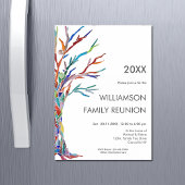 ファミリーツリーファミリー懇親会レインボーファミリーツリー マグネット招待状