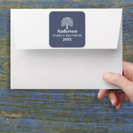 ファミリーツリーファミリー懇親会名前をカスタムする/日付 スクエアシール